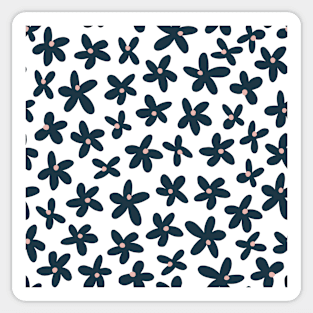 Blue flowers  pattern Sticker